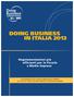 DOING BUSINESS IN ITALIA 2013