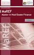 In collaborazione con. MaREF. Master in Real Estate Finance. II Edizione