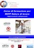 Corso di formazione per RSPP Datore di lavoro - Aggiornamento quinquennale -