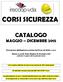 CORSI SICUREZZA CATALOGO MAGGIO DICEMBRE 2015