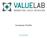 Company Profile. www.valuelab.it