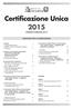 Certificazione Unica 2015 PERIODO D IMPOSTA 2014