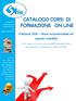 CATALOGO CORSI DI FORMAZIONE ON LINE