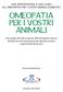 OMEOPATIA PER I VOSTRI ANIMALI