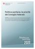 Politica sanitaria: le priorità del Consiglio federale