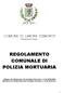 COMUNE DI LIMONE PIEMONTE Provincia di Cuneo REGOLAMENTO COMUNALE DI POLIZIA MORTUARIA