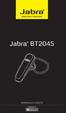 Jabra BT2045 MANUALE UTENTE JABRA BT2045