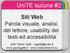 Template. Siti Web Parola visuale, analisi del lettore, usability dei testi ed accessibilità