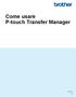 Come usare P-touch Transfer Manager