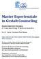 Master Esperienziale in Gestalt Counseling