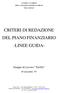 CRITERI DI REDAZIONE DEL PIANO FINANZIARIO -LINEE GUIDA-