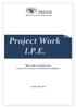 Project Work I.P.E. MASTER IN SHIPPING LOGISTICA, FINANZA E STRATEGIA DI IMPRESA