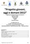 Progetto giovani, oggi e domani 2012