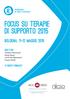 FOCUS SU TERAPIE DI SUPPORTO 2015