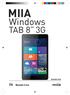 MIIA. Windows TAB 8 3G ITA. Manuale d uso MIIA MWT-843G