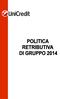 UniCredit Politica Retributiva di Gruppo 2014-1