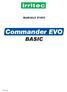 MANUALE D USO Commander EVO BASIC