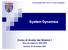 System Dynamics. Corso di Analisi dei Sistemi 1. Anno Accademico 2007/2008 Savona, 30 novembre 2007