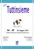 Nr. 35 26 maggio 2011. Tuttinsieme n 34. Bollettino Ufficiale del Comitato Territoriale di Pisa