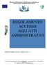 REGOLAMENTO ACCESSO AGLI ATTI AMMINISTRATIVI