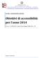 Obiettivi di accessibilità per l anno 2014