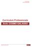Curriculum Professionale Arch. COSMO GALASSO