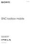 C-218-100-51 (1) SNC toolbox mobile. Guida applicativa Software Versione 1.00. 2015 Sony Corporation