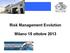 Risk Management Evolution. Milano 15 ottobre 2013