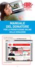 MANUALE DEL DONATORE PER LA PRENOTAZIONE ONLINE DELLE DONAZIONI