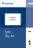 EEDIT08-100. dati tecnici. sistemi di climatizzatori MKS-G2V1B. Unità esterne. Split - Sky Air