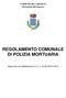 COMUNE DI CARASCO (Provincia di Genova) REGOLAMENTO COMUNALE DI POLIZIA MORTUARIA