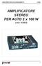 AMPLIFICATORE STEREO PER AUTO 2 x 100 W