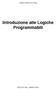 Introduzione alle Logiche Programmabili