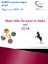 Bollettino epidemiologico WND 15 gennaio 2015 n.16. West Nile Disease in Italia nel 2014