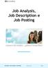Job Analysis, Job Description e Job Posting