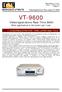 VT-9600. Videoregistratore Real-Time 960h Note applicative e istruzioni per l uso. I VIDEOREGISTRATORI TIME-LAPSE Real-Time