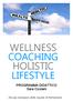 WELLNESS COACHING HOLISTIC LIFESTYLE. PROGRAMMA DIDATTICO Sara Cicolani. Ad uso esclusivo delle scuole di formazione