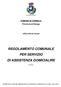 REGOLAMENTO COMUNALE PER SERVIZIO DI ASSISTENZA DOMICIALIRE