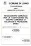 Provincia di Messina REGOLAMENTO COMUNALE PER LA COSTITUZIONE DEL GRUPPO COMUNALE DI VOLONTARI DI PROTEZIONE CIVILE