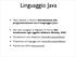 Linguaggio Java. Testo adottato: S. Mizzaro, Introduzione alla programmazione con il linguaggio Java.
