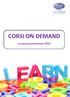 CORSI ON DEMAND. Le nuove promozioni 2012