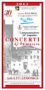 CONCERTI. di Primavera. A. Mus. Gi. ASSOCIAZIONE GIOVANILE MUSICALE S ALA FILARMONICA. Sezione A.GI.MUS. di Camposampiero (PD)