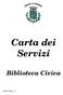 Carta dei Servizi Biblioteca Civica