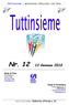 Nr. 12 13 Gennaio 2010. Tuttinsieme - Bollettino Ufficiale n. 12. Tuttinsieme Bollettino Ufficiale CSI Pisa