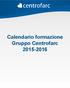 Calendario formazione Gruppo Centrofarc 2015-2016