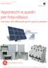 Apparecchi e quadri per fotovoltaico