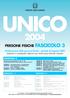 AGENZIA DELLE ENTRATE UNICO. Dichiarazione delle persone fisiche - periodo di imposta 2003