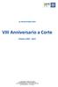 VIII Anniversario a Corte