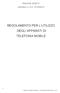 REGOLAMENTO PER L UTILIZZO DEGLI APPARATI DI TELEFONIA MOBILE