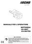 MANUALE PER L'OPERATORE MOTOSEGA CS-260T CS-260TES